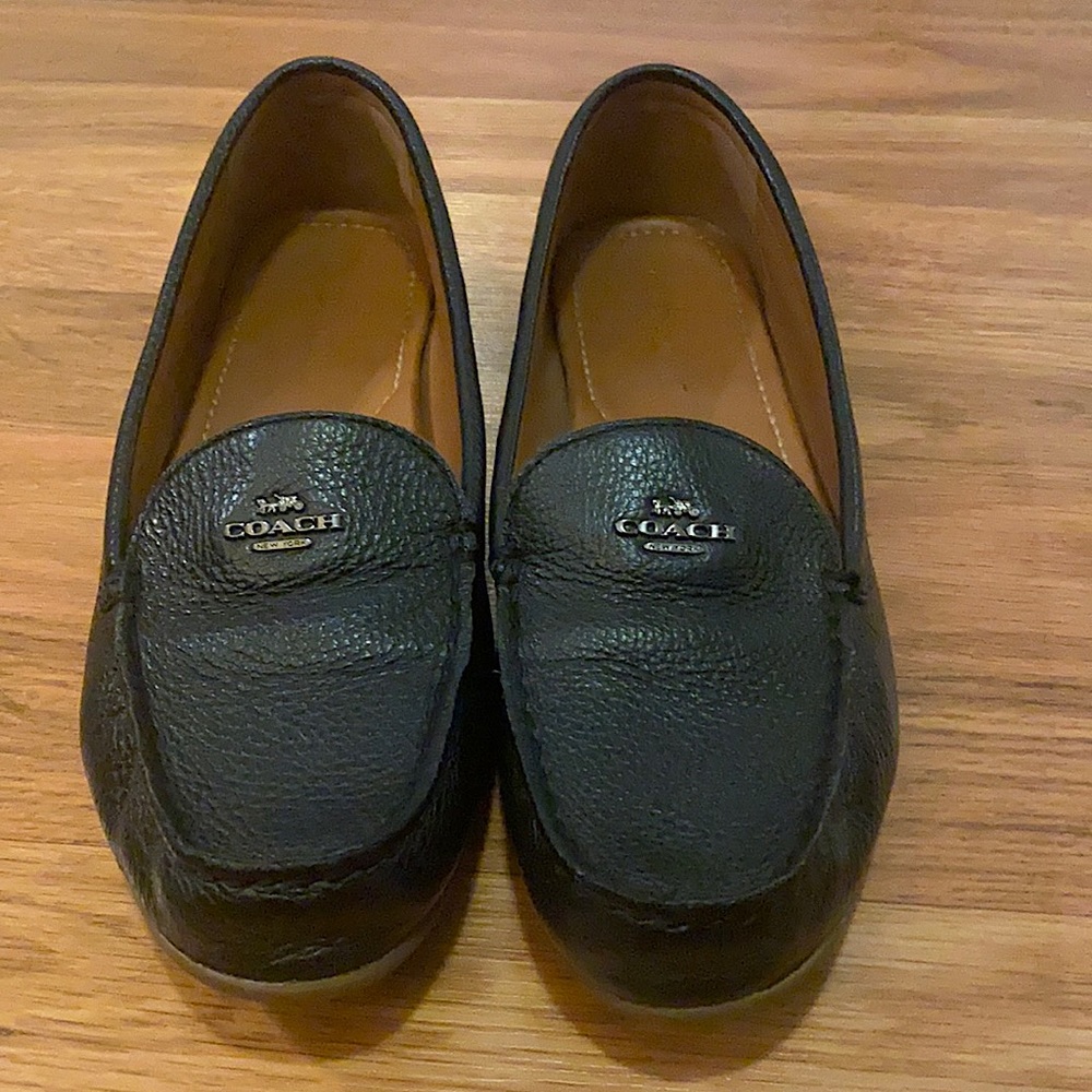 Leather Coach loafers